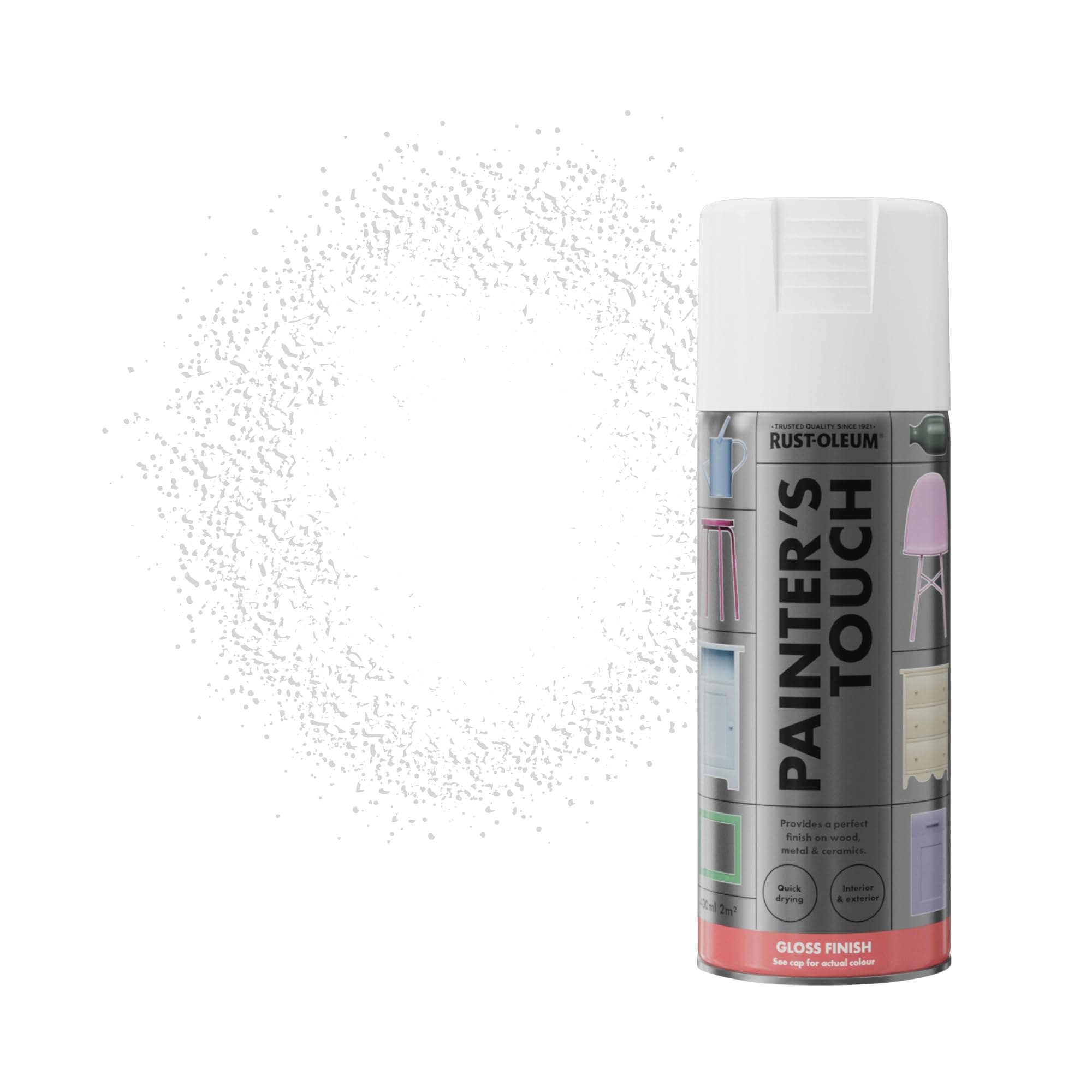 Rust-Oleum 400ml Painter's Touch Spray Paint - Gloss White,Packaging May Vary