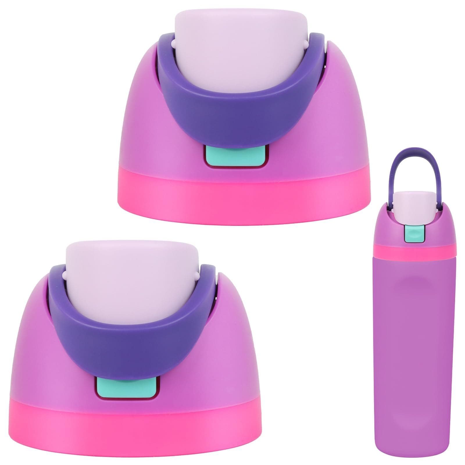 Replacement Lid for Owala Freesip, 2 PCS One Button Water Bottle Top Replacem...