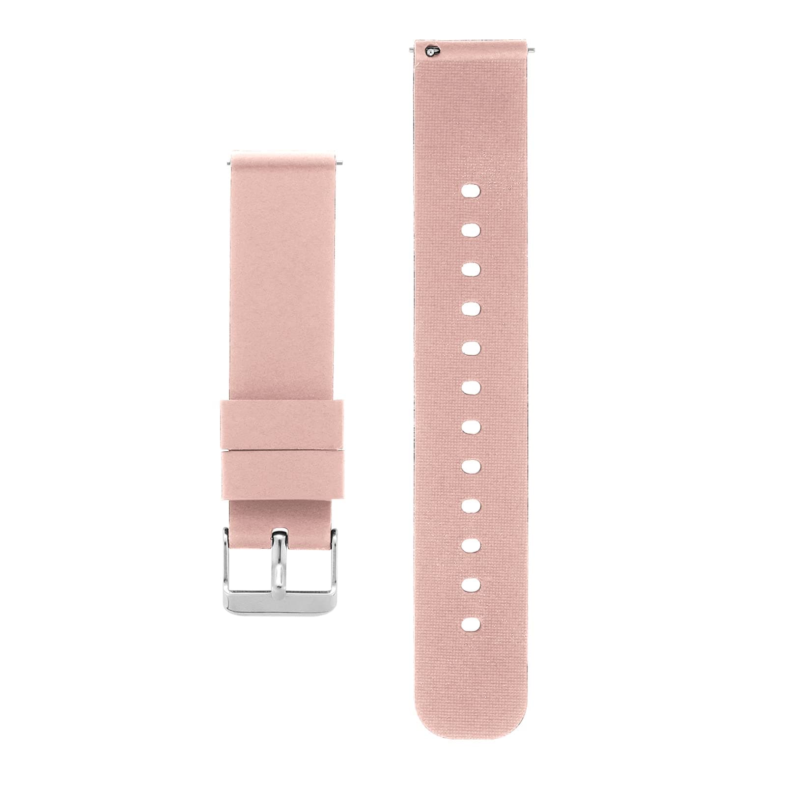 Silicone Watch Bands - Quick Release Waterproof Soft Rubber Replacement Straps with Silver Plated Stainless Steel Buckle