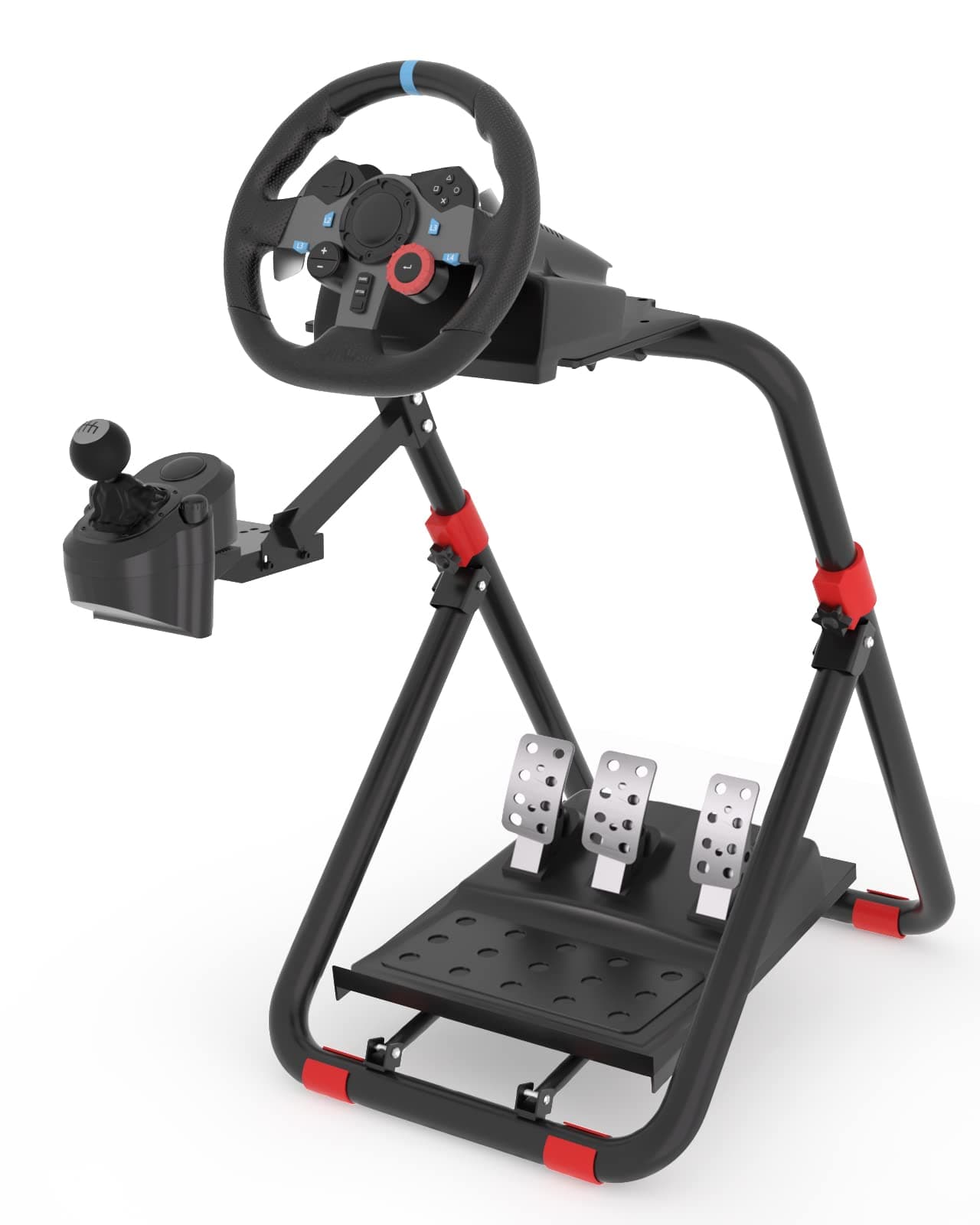 DIWANGUS Steering Wheel Stand, Foldable Racing Wheel Stand with Adjustable Height/Angle/Shifter, Racing Wheel Stand Compatible with Logitech G29/G923/G920, Thrustmaster T300/T150/T248/T80 PS5 PS4 XBOX