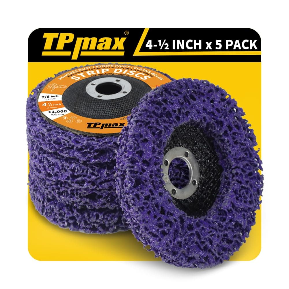 4-1/2" x7/8'' Stripping Discs Rust Remover Wheel Remove Paint and Oxidation Poly Strip Wheel Disc Abrasive Angle Grinding Wheel - 5 Pack(Purple)