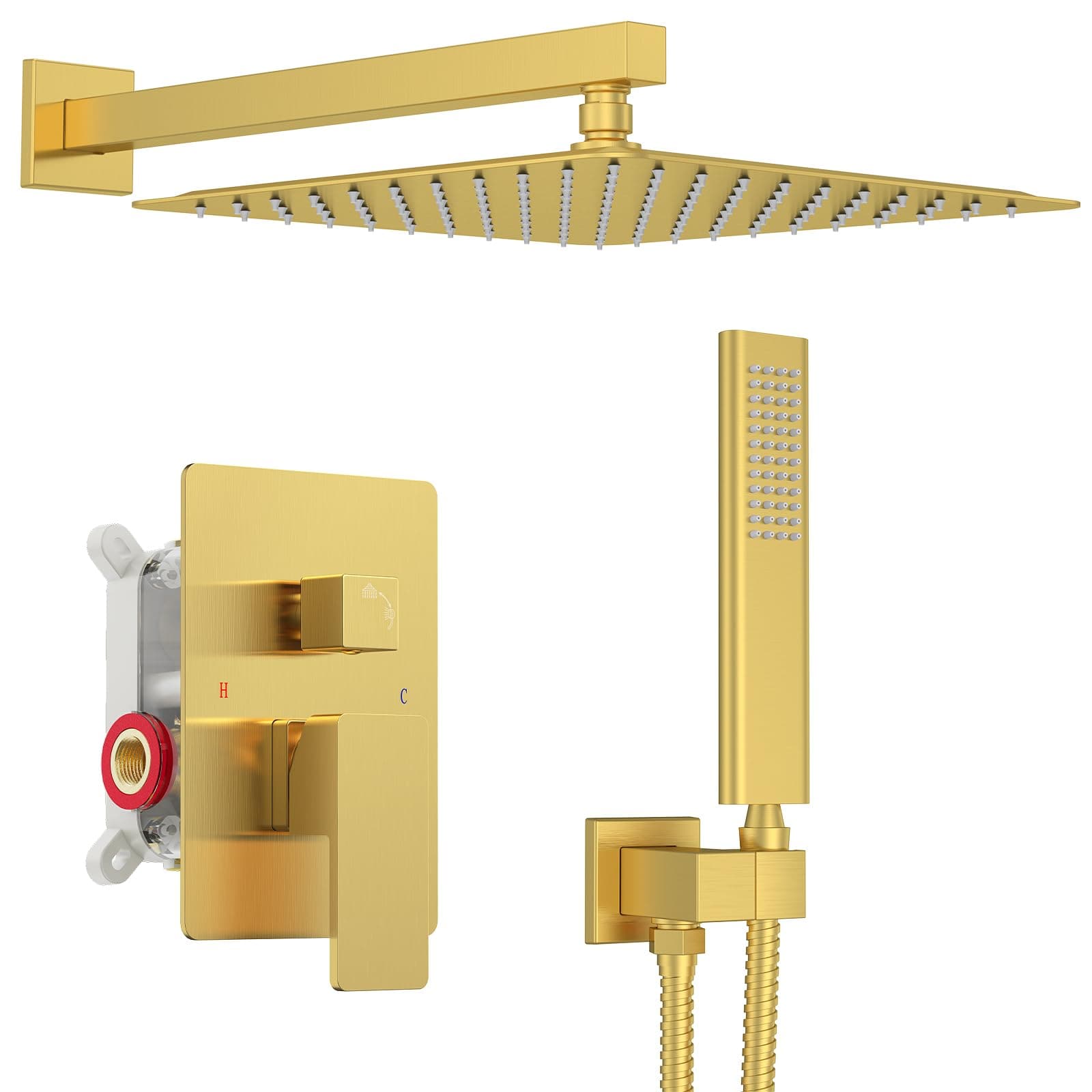 12 Inch Dual Function Champagne Bronze Shower System