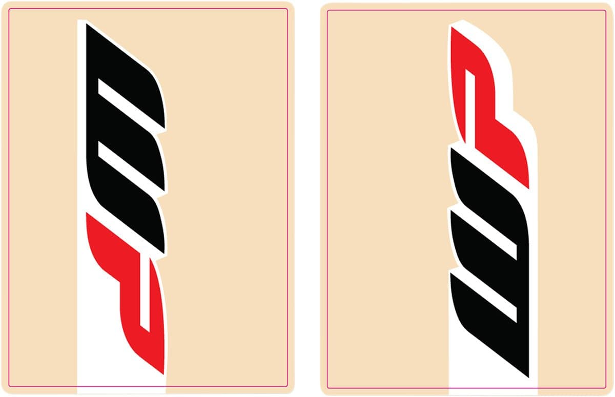 Inc. 01021 Upper Fork WB Decal - Black/Red/White