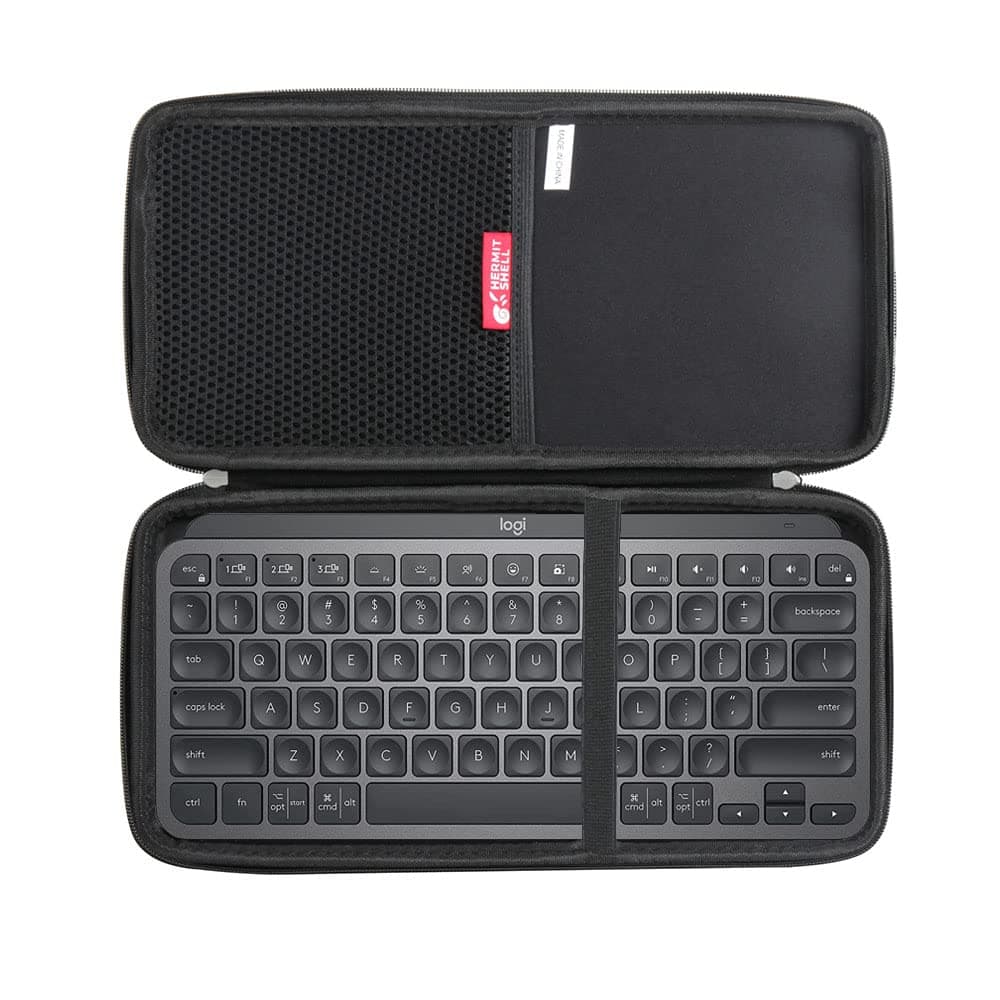 Hard Travel Case for Logitech MX Keys Mini Minimalist Wireless Illuminated Keyboard (Black)