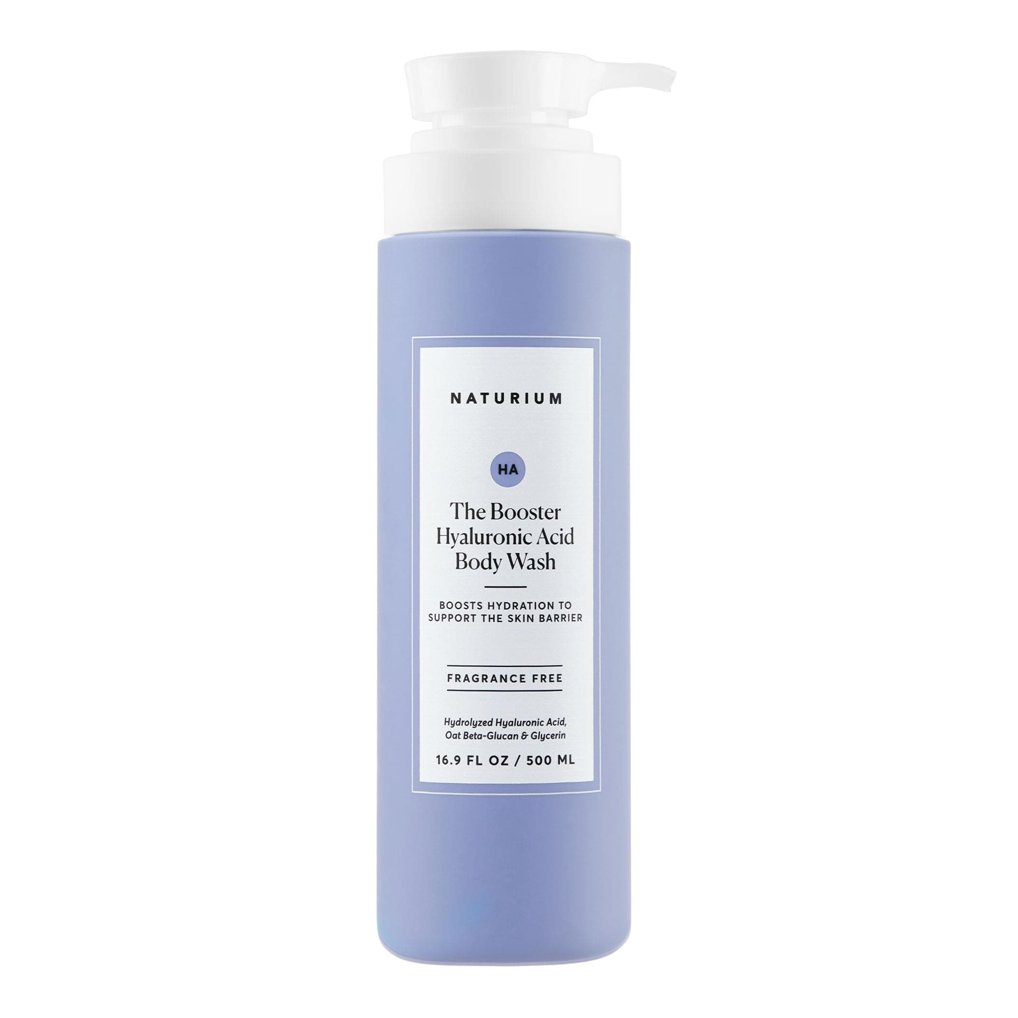 The Booster Hyaluronic Acid Body Wash, Hydrating & Moisturizing plus Minimizes Dryness, with Glycerin & Vitamin B5, 16.9 oz