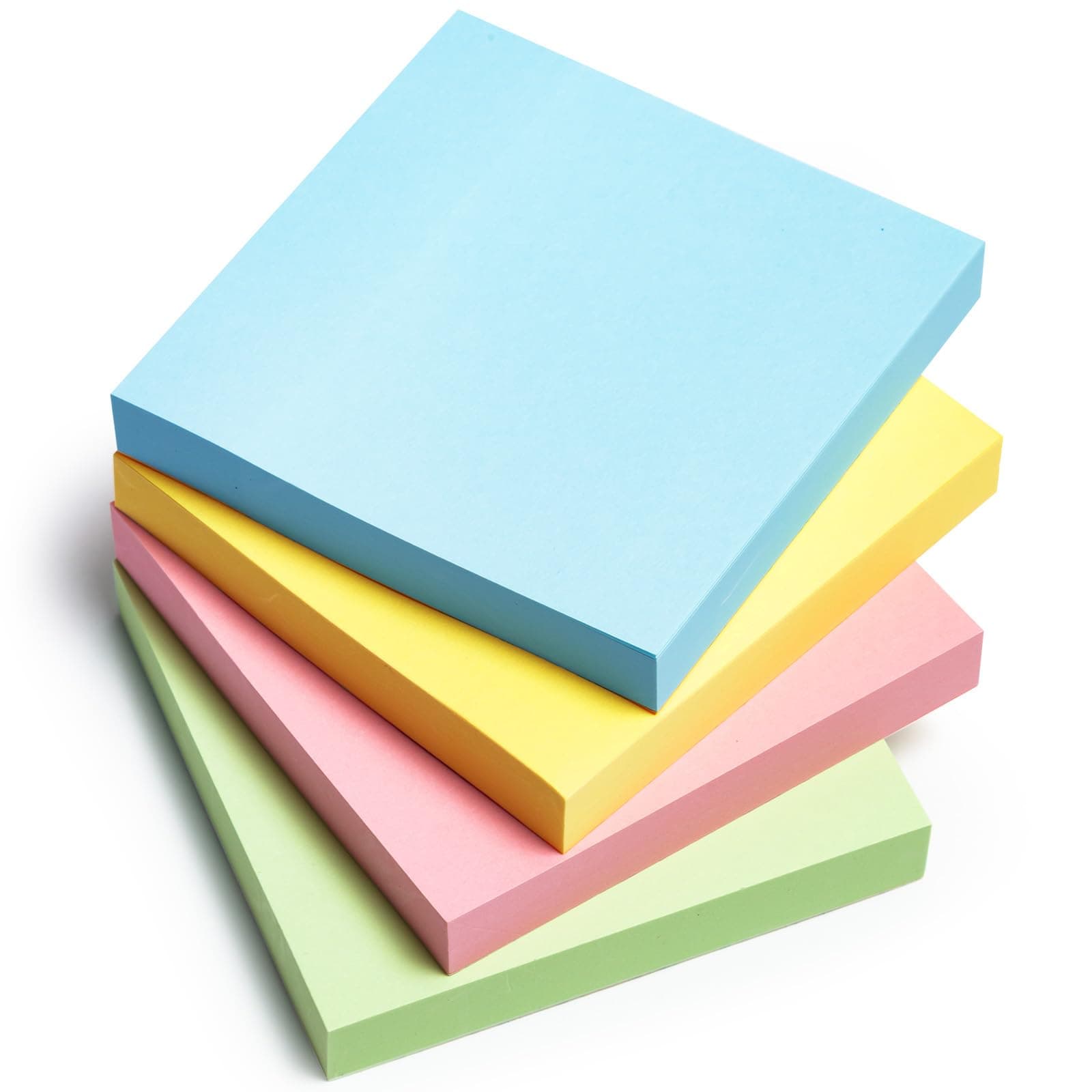M&G Sticky Notes 3x3 in, Self-Stick 4 Pads 4 Bright Colors Sticky Note, Easy to Post for Home, Office, Notebook, 100 Sheets/pad, Total 400 Sheets