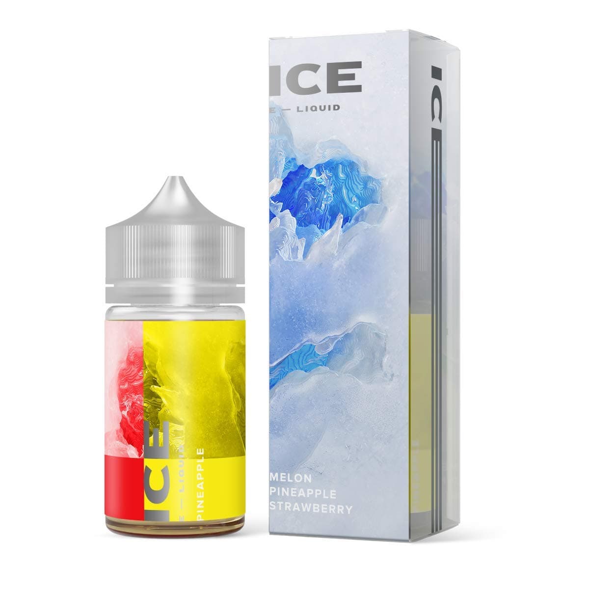 DIFFER Ice | Melon & Pineapple & Strawberry - Nicotine-Free 60ml e-Liquid - Vape Liquid in 80ml Bottle