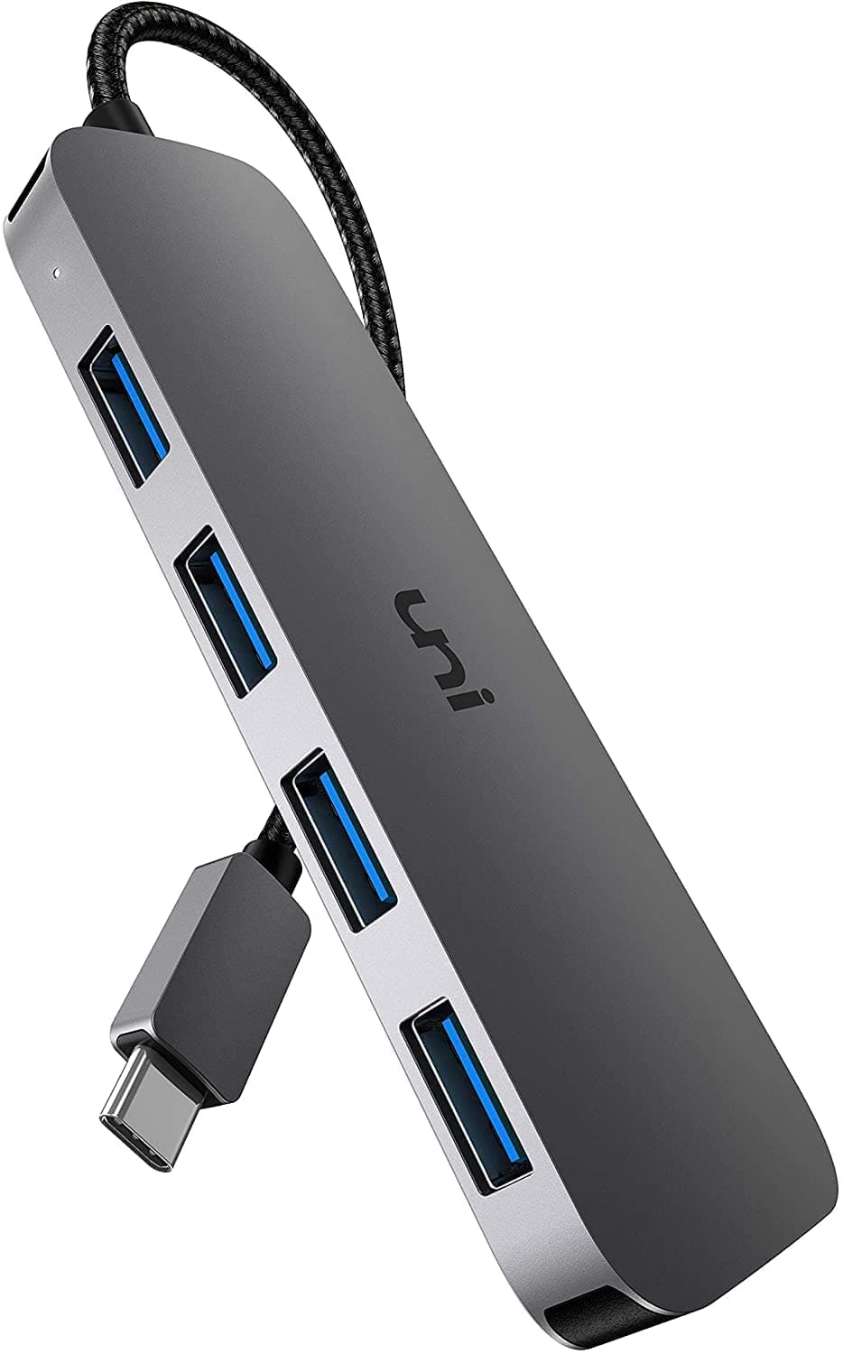 - uni USB C to USB Hub Multiport Adapter, Aluminum 4 Ports USB C Splitter for Laptop, Slim Thunderbolt 3/4 Data USB Hub Compatible for MacBook Pro/Air, iPad Pro, Dell, Chromebook | Keyboard, Mouse, HDD