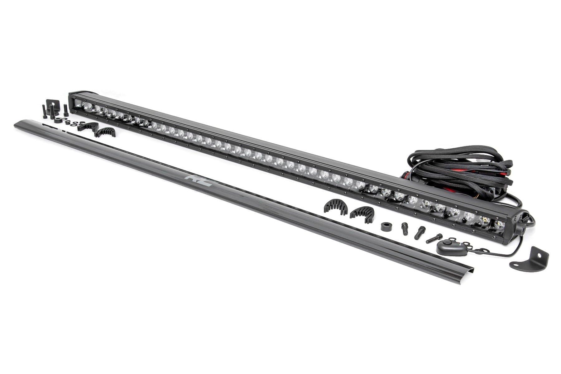 Rough Country 40" Single Row LED Light Bar - 200W, 16,000 Lumens 5W CREE LEDs, Spot Focus Beam for Off-Road Trail Lighting
