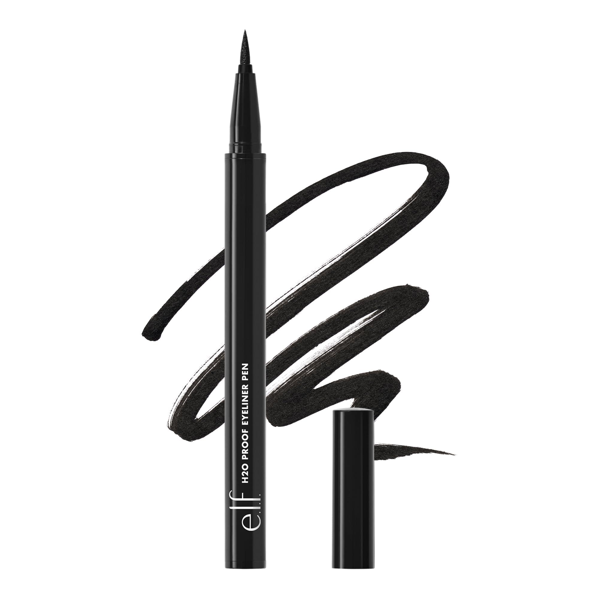 e.l.f. Intense H20 Proof Eyeliner Pen, Smooth, Precise, Defines, Enhances, Intensifies, Waterproof, Black, Smudge-Proof 0.7 ml, 1 Count (Pack of 1)