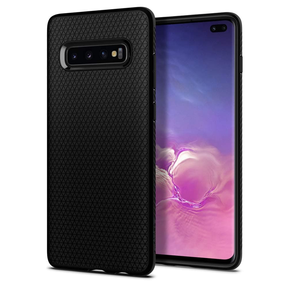 Spigen for Galaxy S10 Plus Case, Liquid Air [No Magnet Ring] [Military-Grade Protection] - Matte Black