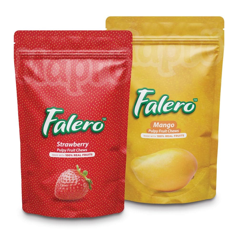 Falero Fruit Chews, 175 gm, 50 Fruit Chews(Pack of 2) (Strawberry & Mango)
