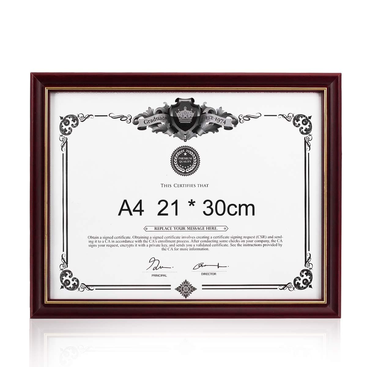 NovoGifts Document Frame Degree Frame Holder Certificate Solid Wood A4 Frame Used in Colleage