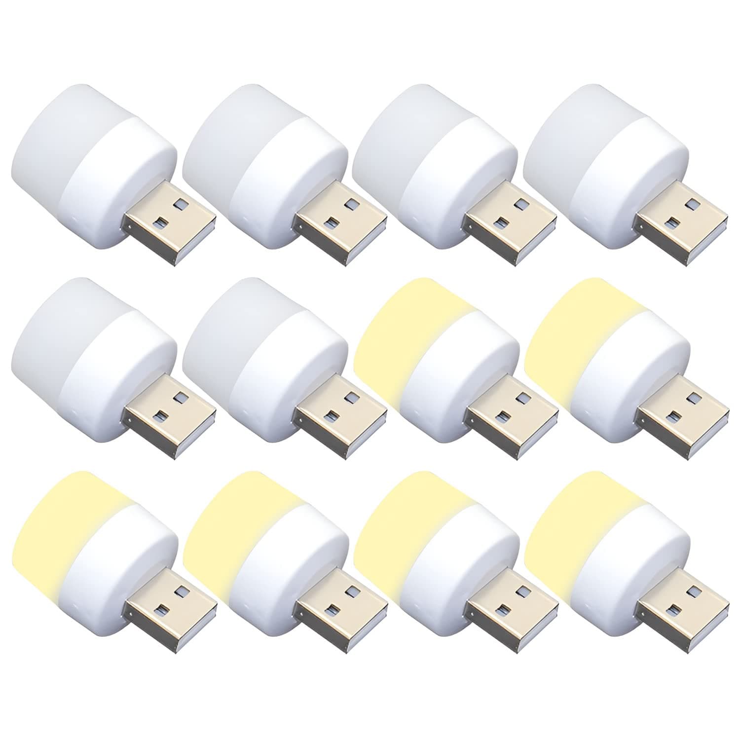 USB Lights by Night, Mini Led Bulb,Without Light-Sensor, Plug-in, Warm White, Compact, Ideal for Bedroom, Bathroom, Kitchen Car USB Atmosphere Light