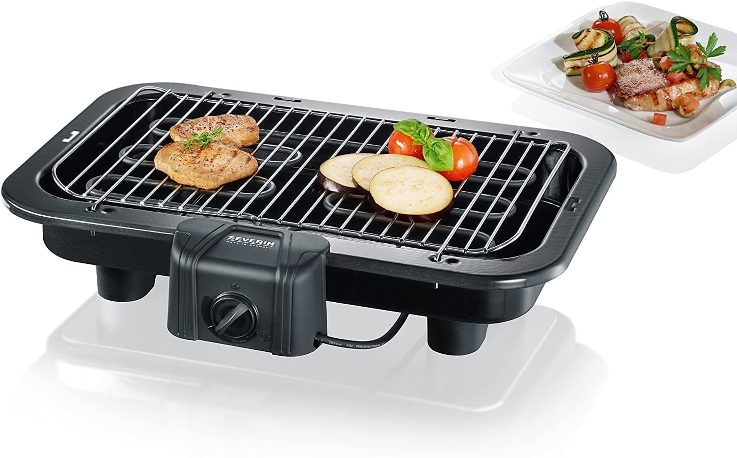 Severin 2500 W Electric Barbecue Grill - Black