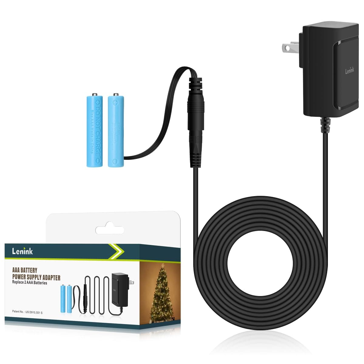 AC Power Supply Adapter for AAA Battery,Replace 2 AAA Battery,Black