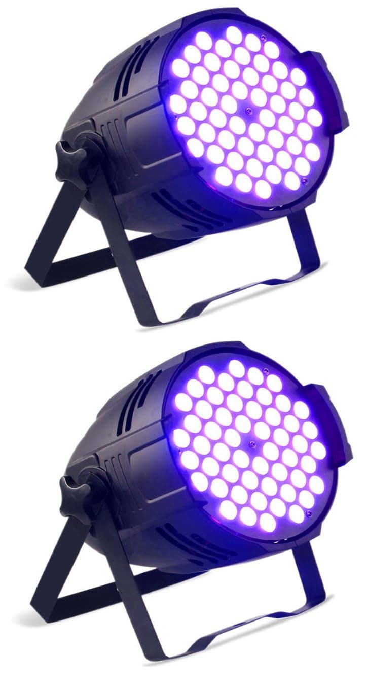 MLD Led Par Light, 54 Par DJ Lights Disco Party, Stage Lighting, Weddings and Functions (Size 54 Dj par,colour- RGB) Pack of 2