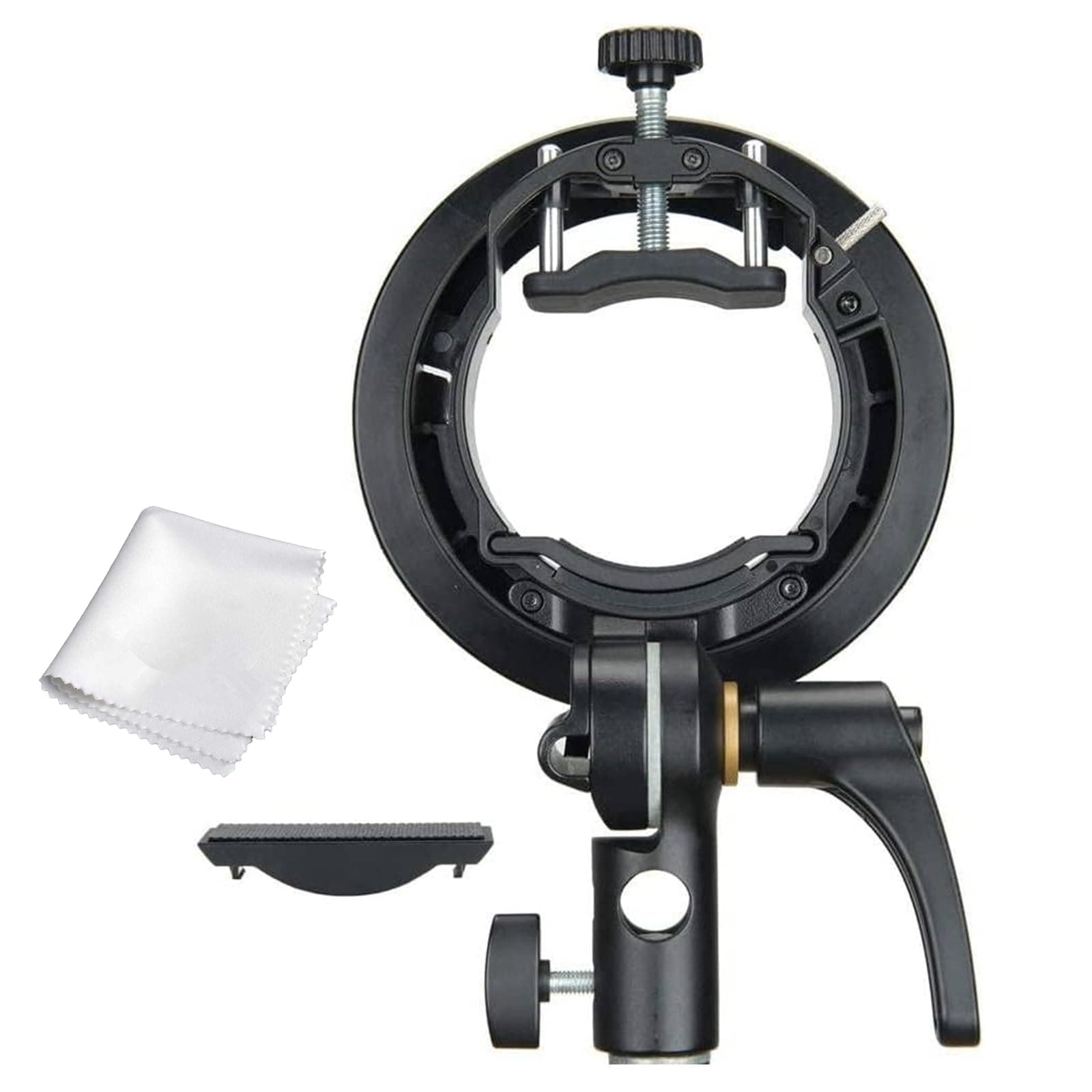 S2 Speedlite S-Type Bracket Bowens Mount, for Godox V100 AD200Pro II V1Pro AD200Pro AD400Pro AD200 V860II TT685 TT600 TT350, Precise Tilt Control, Large Handle, Integrated Umbrella Mount
