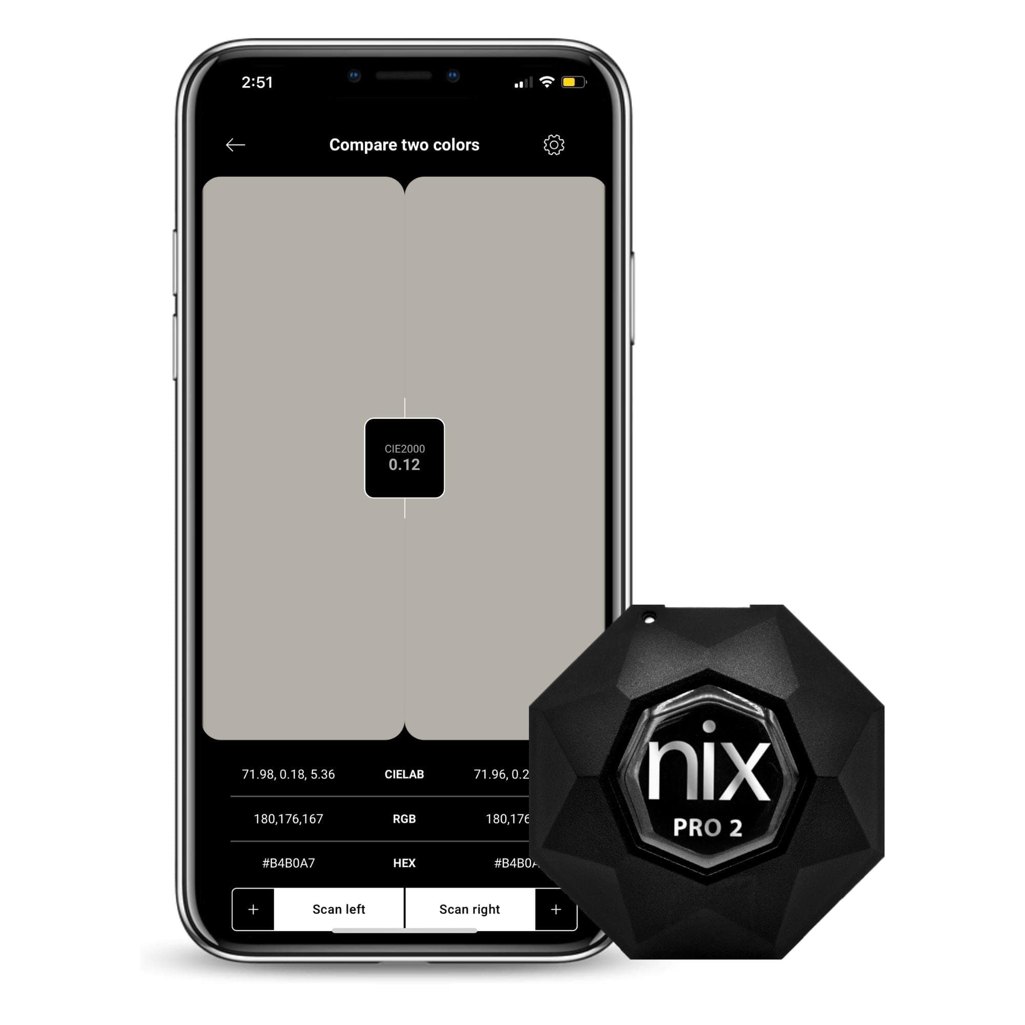 Nix Pro 2 Color Sensor - Professional Color Matching Tool - Identify and Match Paint and Digital Color Values Instantly