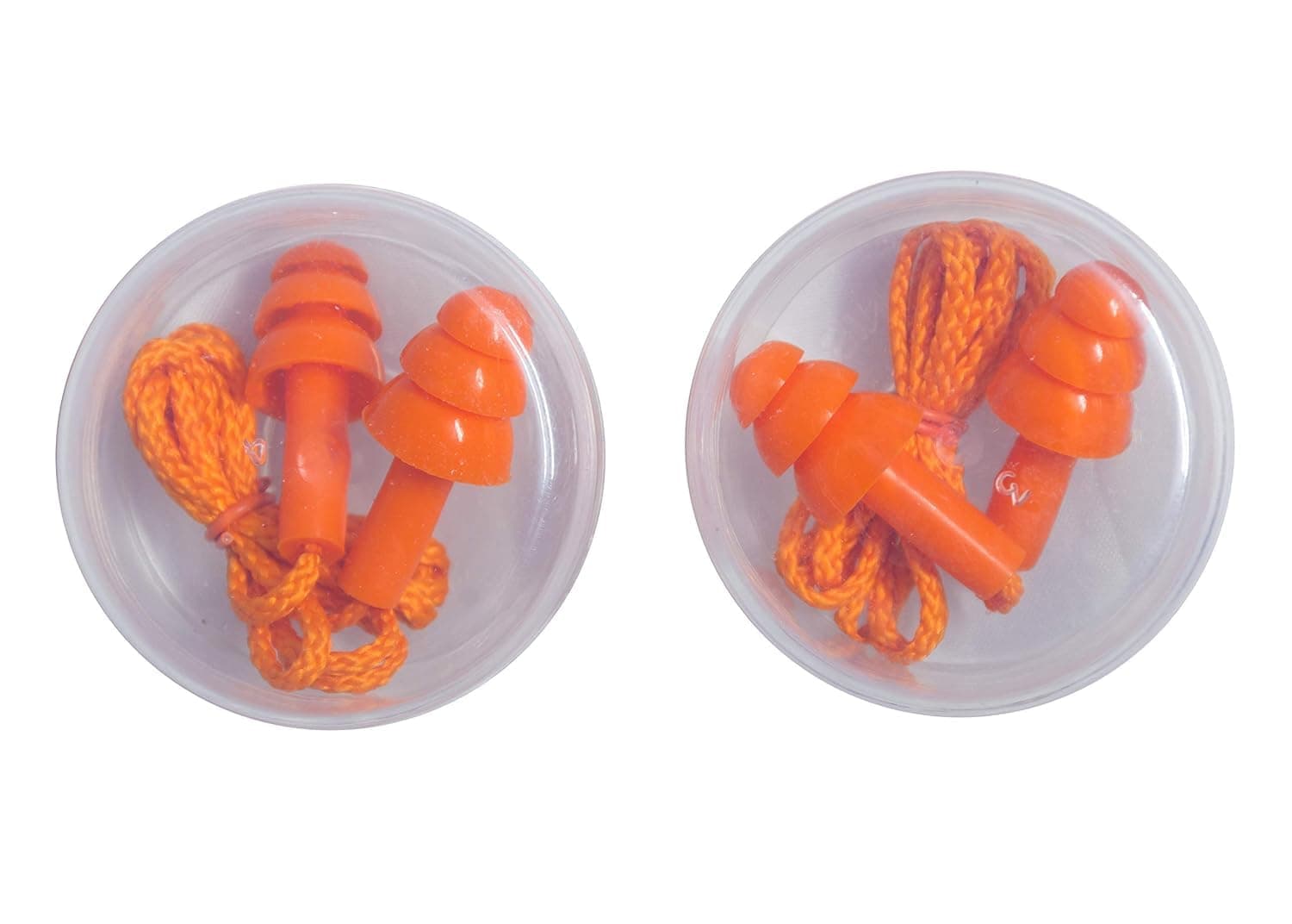 Flying CLOUDS Soft Silicone Noise Reduction Ear Plugs for Sleeping, Meditation, Swimming Adult and Child, Combo Pack of "2 Pairs", Reusable Earmuff (Orange)