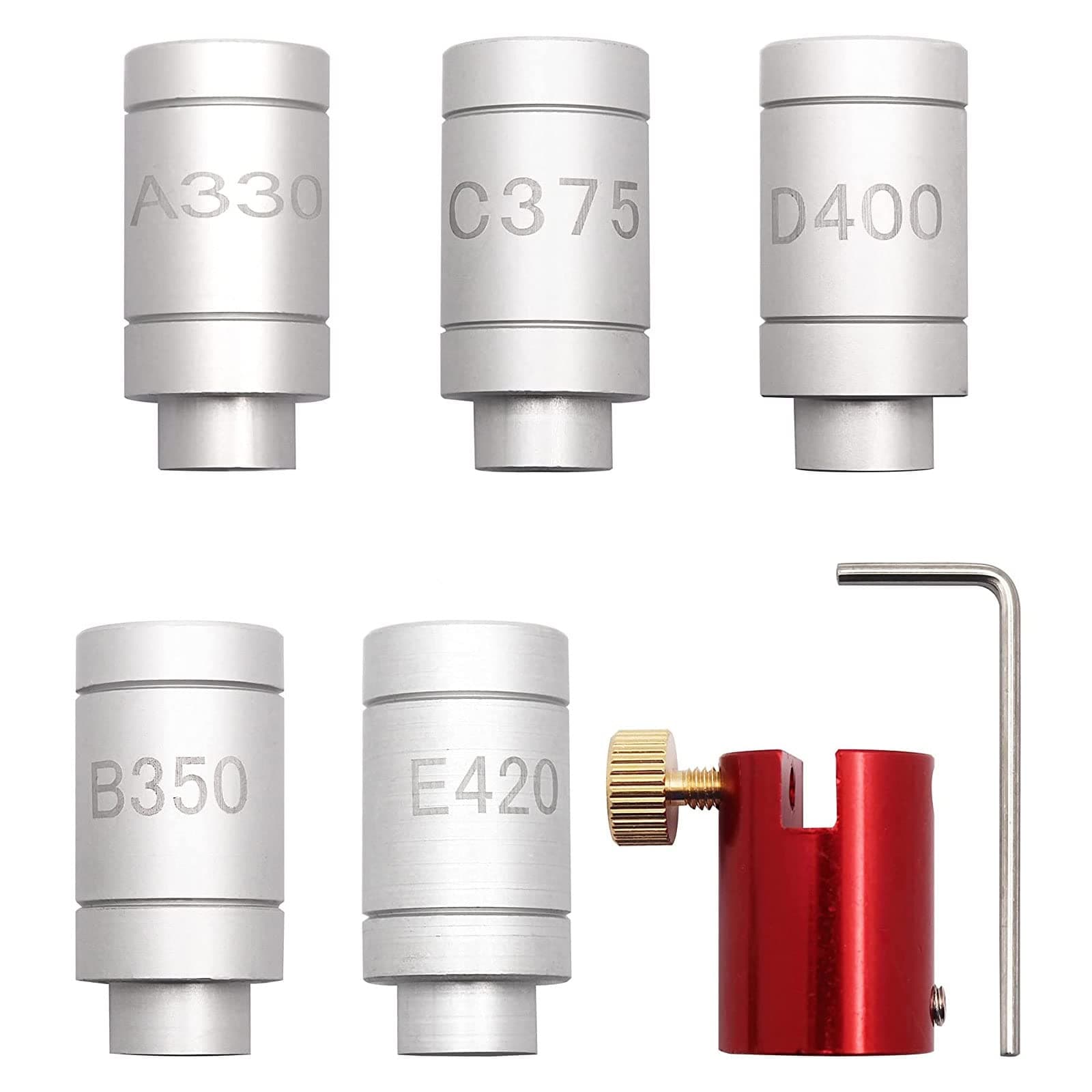 Gauge Body with 5 Bushing Set Replacement for A330,C375,D400,B350,E420, Lock N Load Headspace Gauge Kit with Comparator Base, Fit for Checking Most Bottlenecks