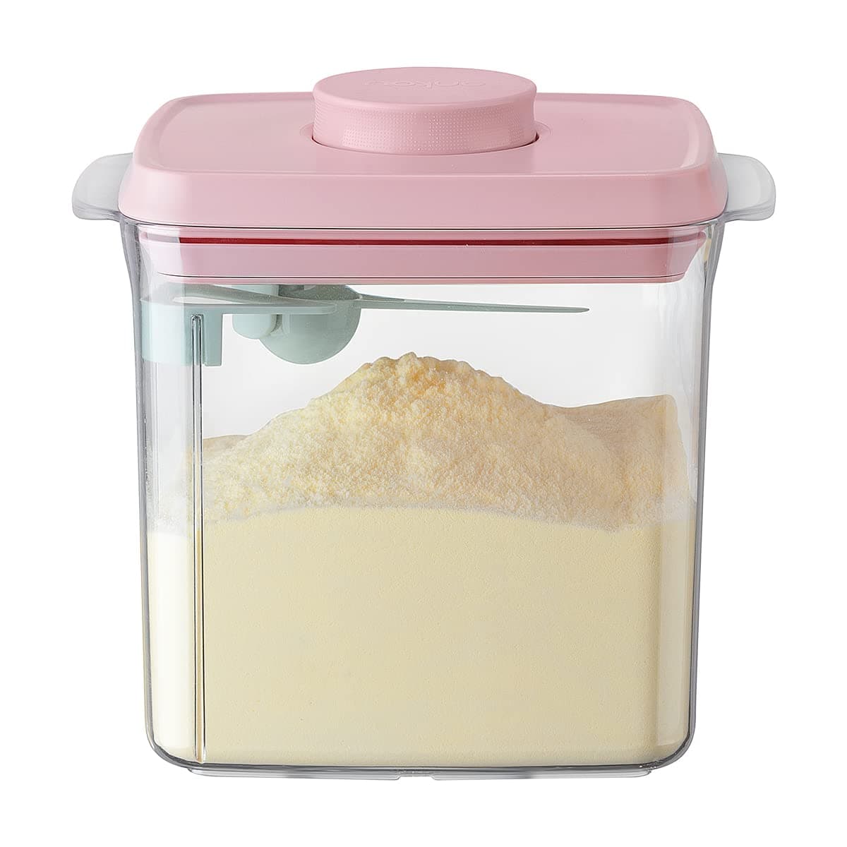 Formula Container - 1700ml Airtight Formula Dispenser One Button Handy Milk Powder Container BPA-Free Storage Containers with Scoop and Scraper Transparent 730g