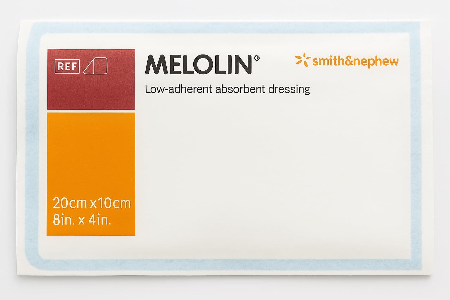 Melolin 10 x 20 cm x 10 Low Adherent Absorbent Dressings - Wounds Abrasions Burns (Pack of 1)