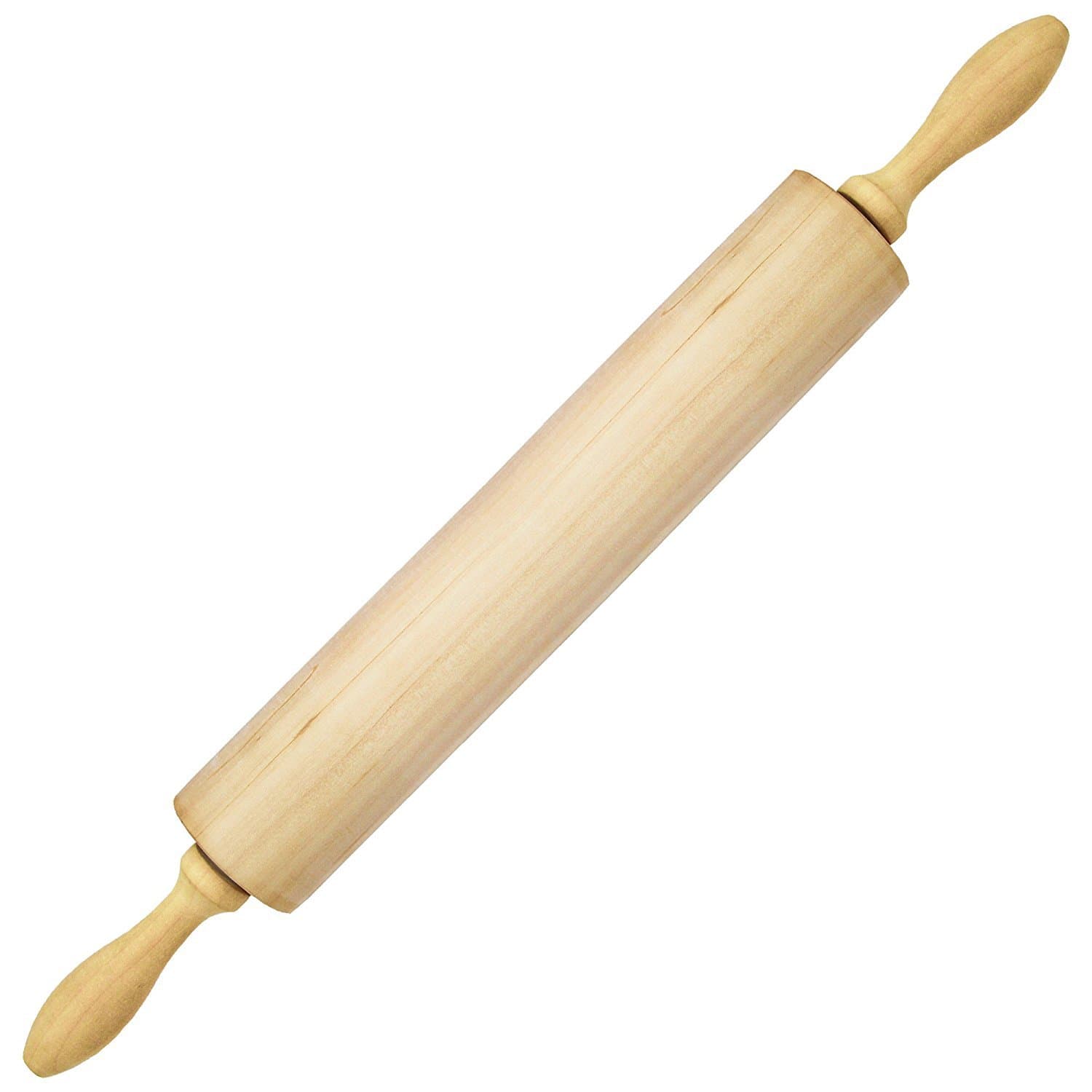 Rolling Pin Classic Wood Ideal for Baking Needs Professional Dough Roller Used by Bakers & Cooks for Pasta Cookie Dough Pastry Bakery Pizza Fondant Chapati -16.5 inches by 2.2 inches
