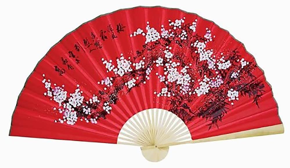 1 X Large 35" Folding Wall Fan - Prosperity Blossoms
