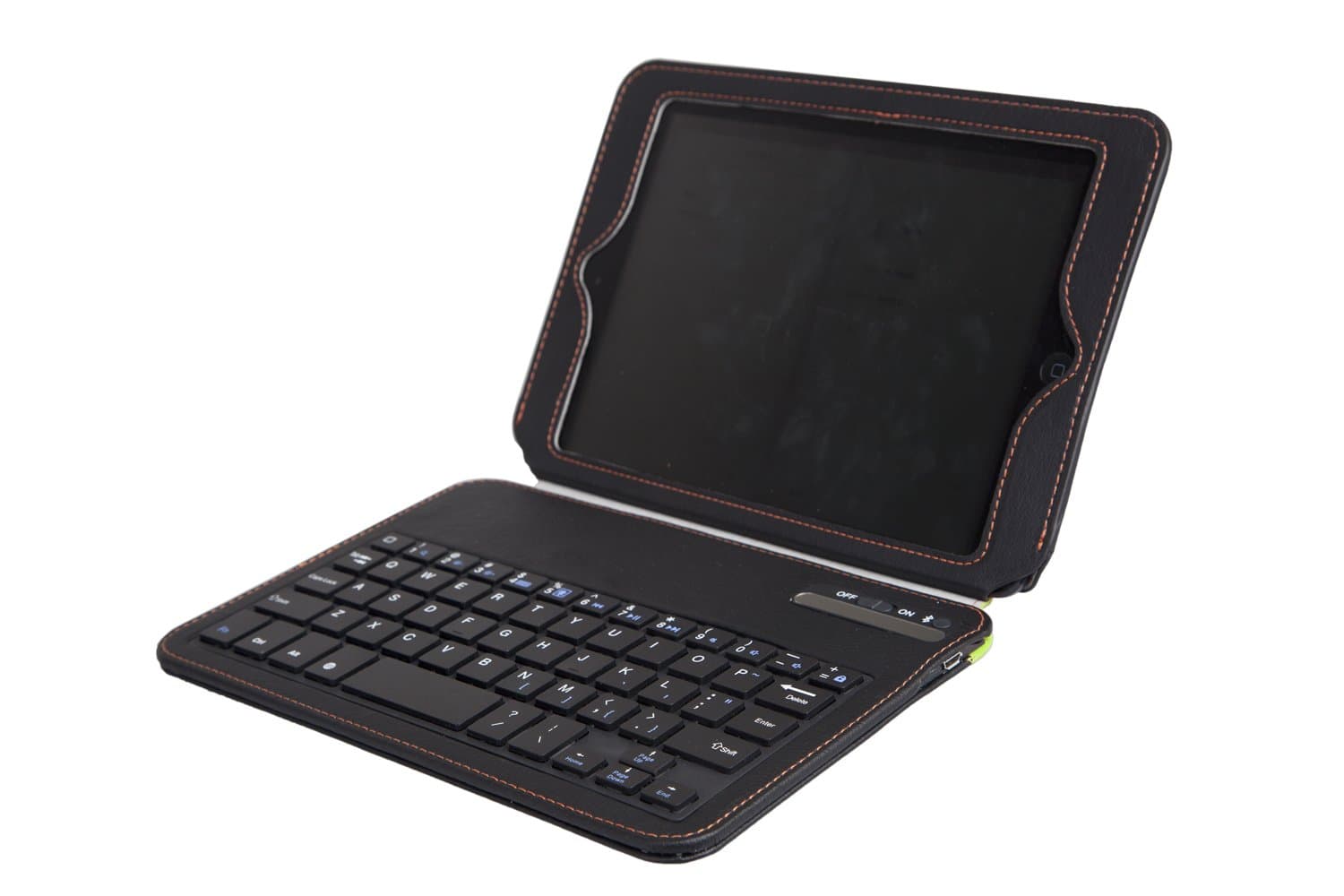 jVose Ultra-Thin Bluetooth Keyboard Case for iPad mini (Green) (Black)