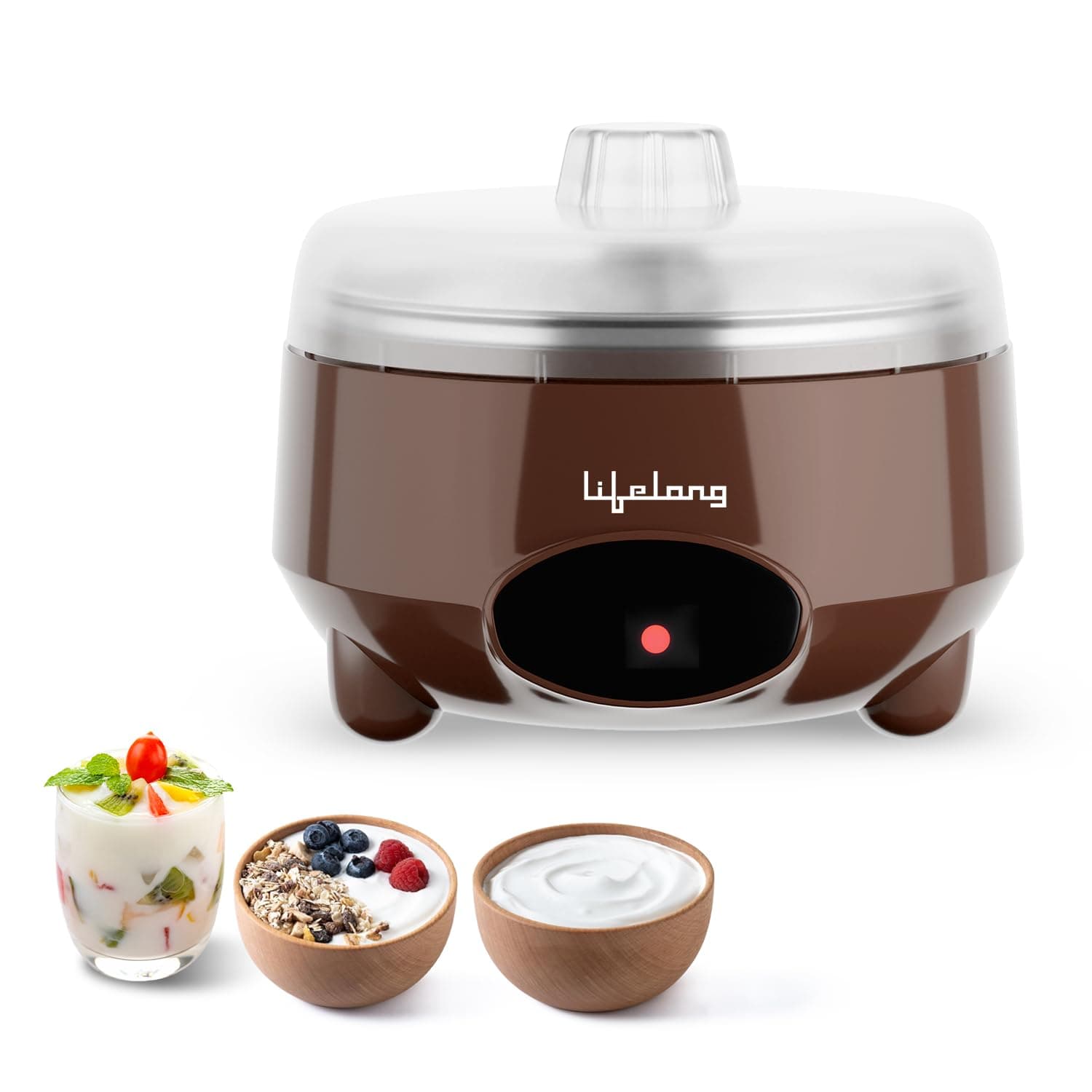 Yogurt & Curd Maker for Home | Automatic Curd Maker with Auto Temperature Regulation | Electric Probiotic Yogurt Maker Machine for Kitchen (1 Litre) | 304 Stainless Steel Container (LLECM09)