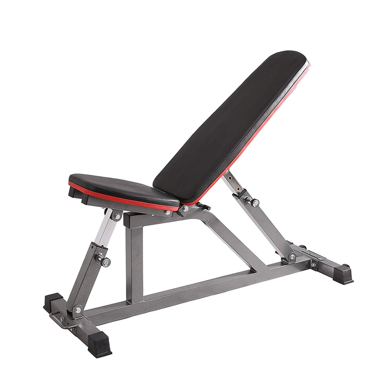 Finer Form Gym Quality Adjustable Workout Bench, Utility Bench, Flat Bench, Incline Bench and Upright Bench for Dozens of Exercises, Strength Training and Abdominal Workouts for Home Gym.
