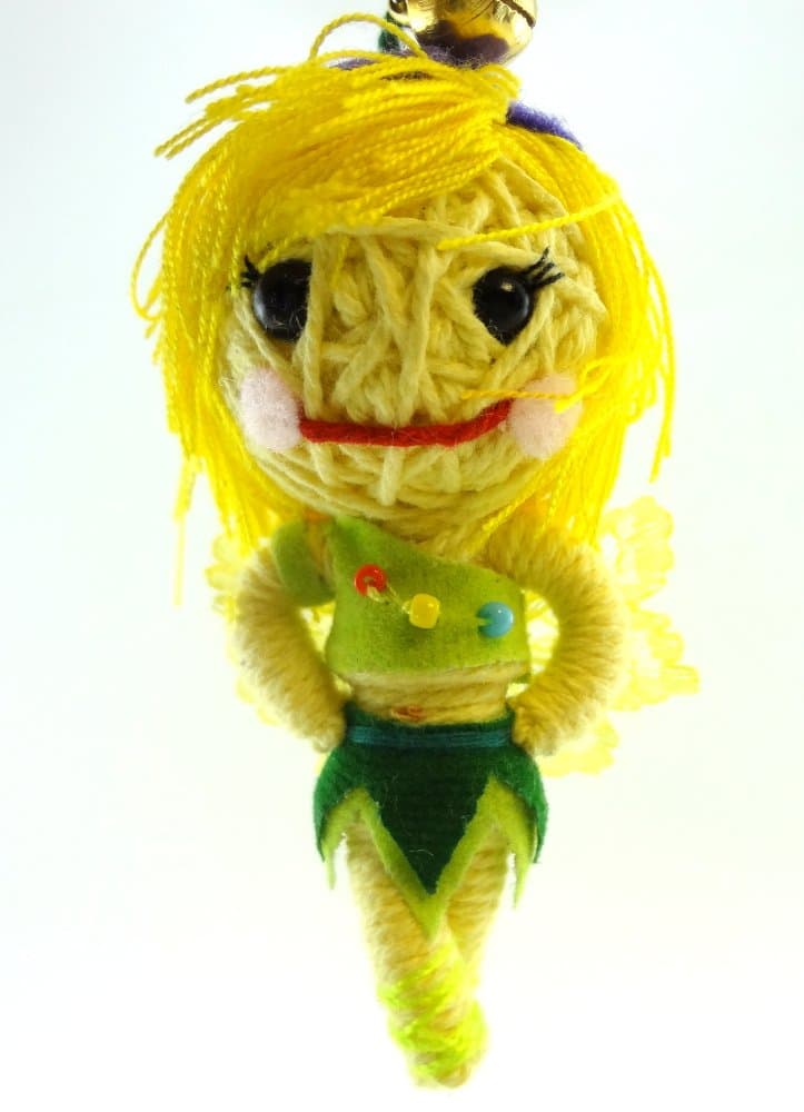 Tinkerbell Voodoo String Doll Key Chain Handmade Peter Pan
