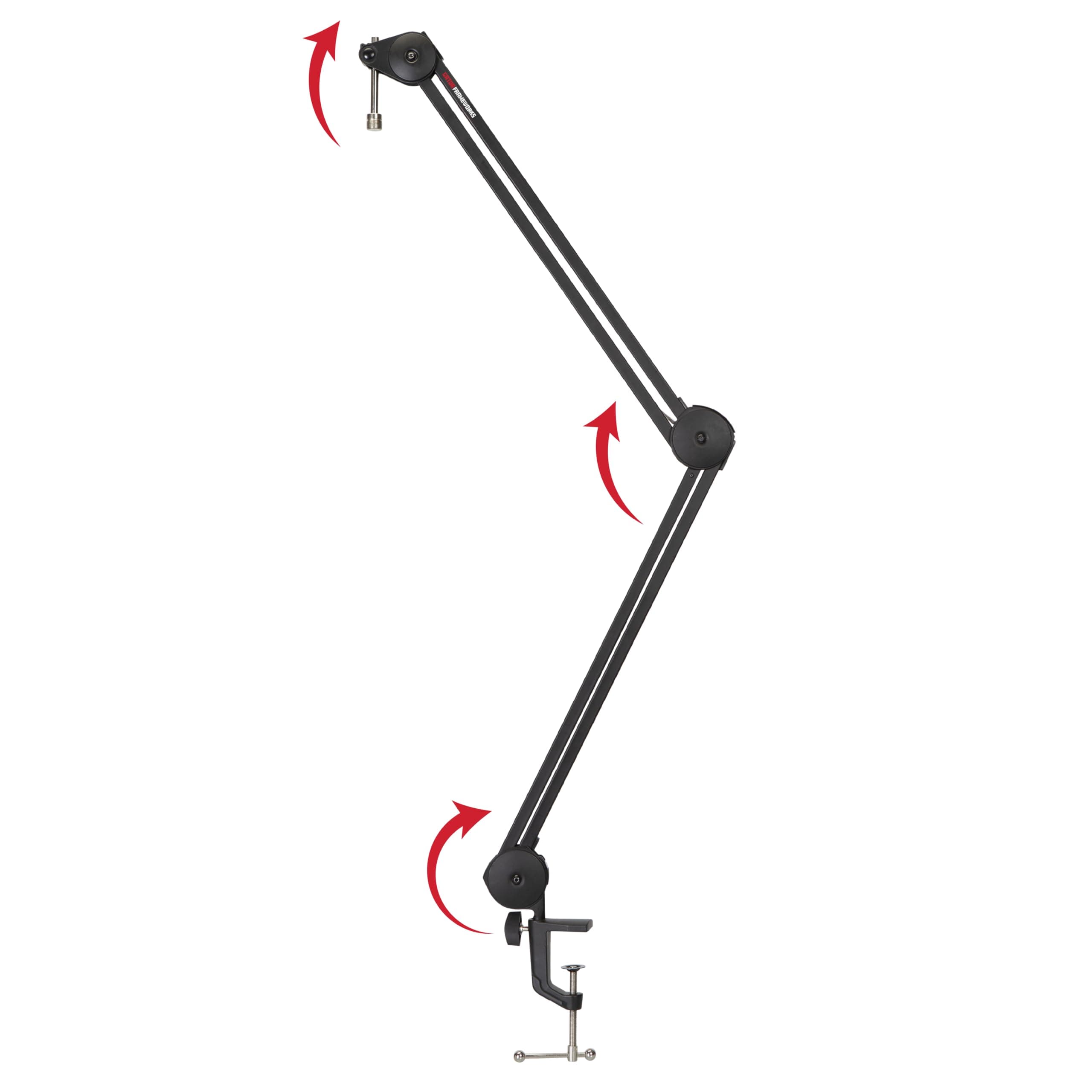 Deluxe Spring-loaded Desk-Mounted Microphone Boom Arm for Broadcasts, Podcasts, Content Creation, Live Streaming, & Similar Applications (GFWMICBCBM1000)