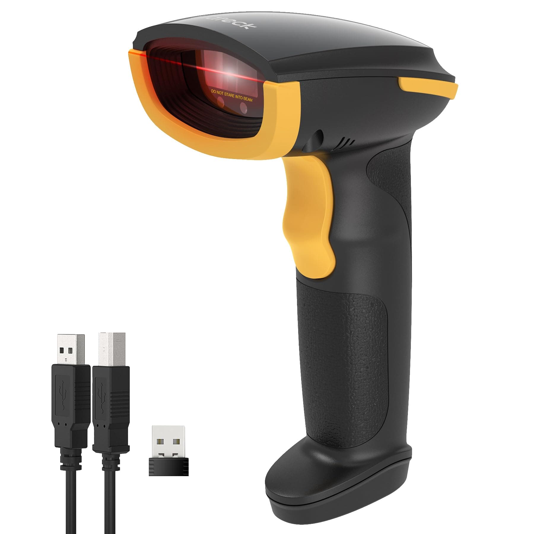 Barcode Scanner Wireless, Bluetooth Laser Bar Code Scanner, 1D Handheld USB Wired Barcode Reader, 1 Charge for 3 Months Use, Support APP & SDK, BCST-21