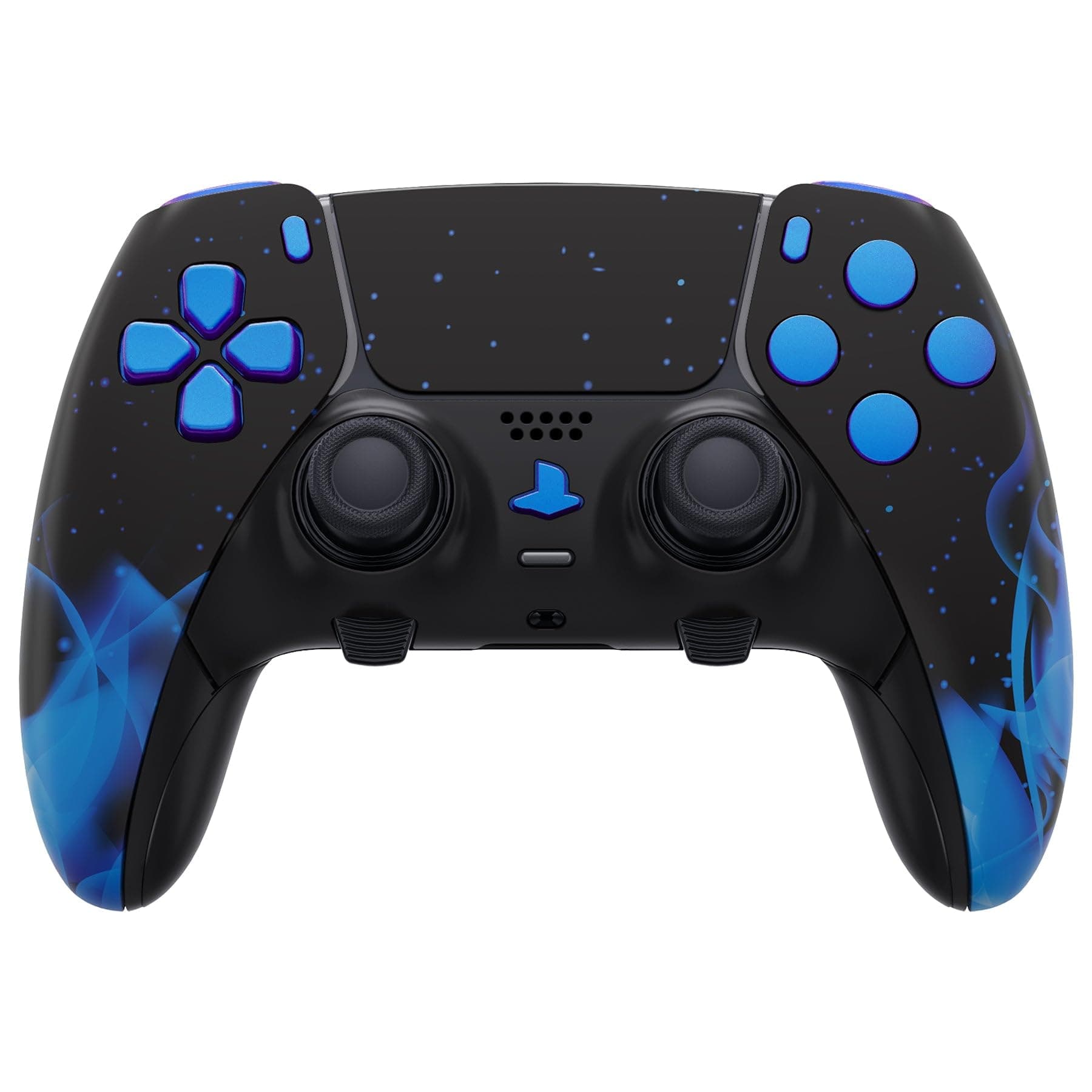 MODDEDZONE EDGE Controller for PS5 with Exclusive and Unique Designs Compatible with PlayStation 5 - The Ideal Christmas Gift for Gaming Enthusiasts. Dive into the World of Gaming with Style BLUE fire
