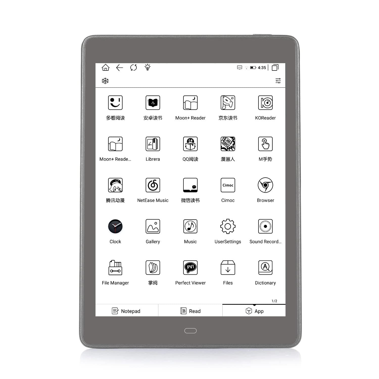 Meebook E-Reader P78 Pro | 7.8” Eink Carta Screen 300PPI | Support Hand Writing | Built-in Adjustable Colour Temperature Light| Android 11 | Ouad Core | Support Google Play Store | 3GB+32GB | Grey