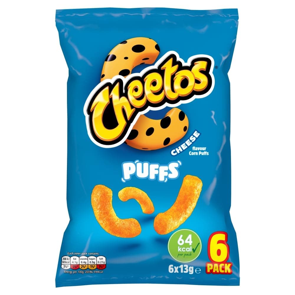 Cheetos Puffs, Cheese, 6 x 13 g