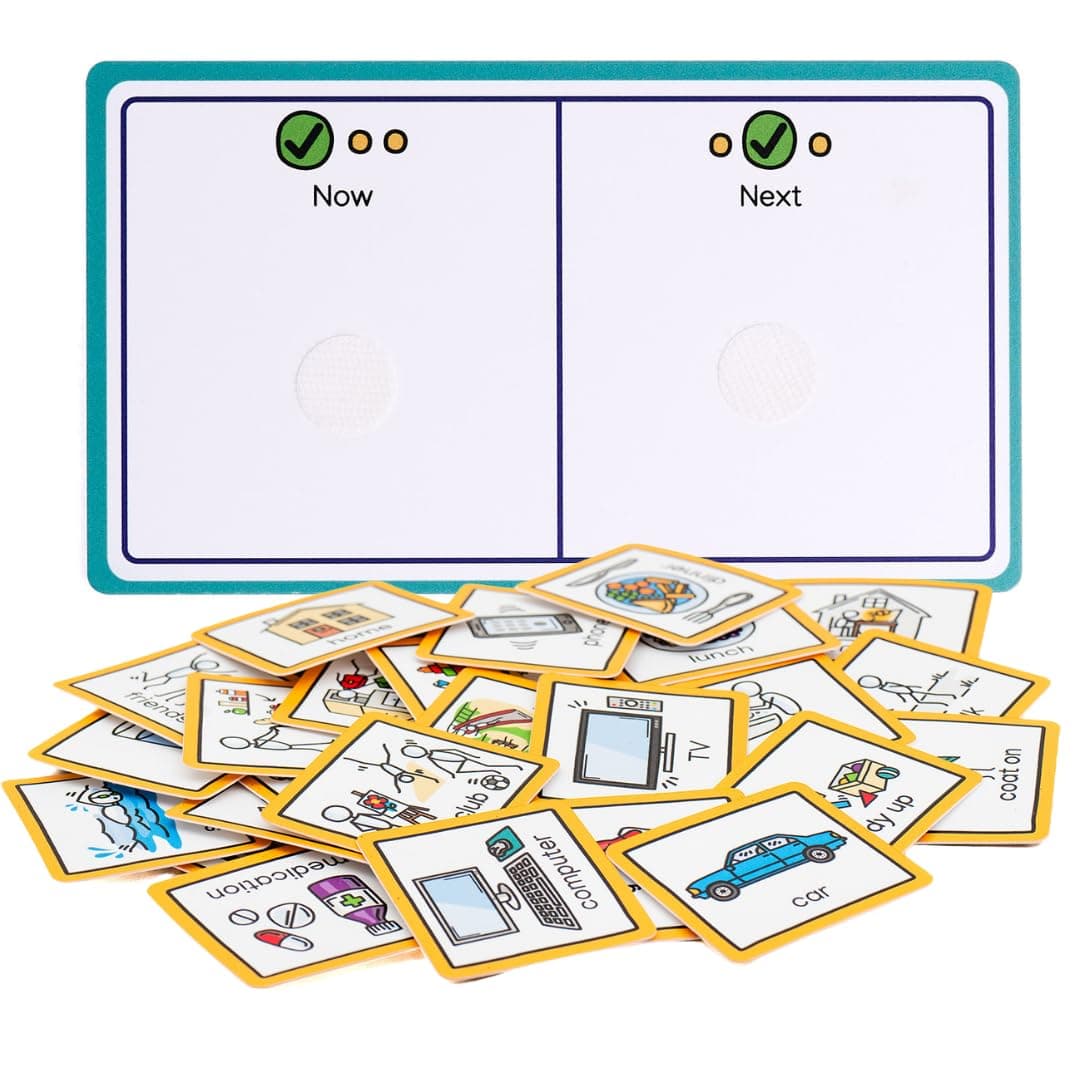 Create Visual Aids Now and Next Board for autism with 35 Symbols for Home , visual for autistic children, visual for asd, pecs cards, communication cards