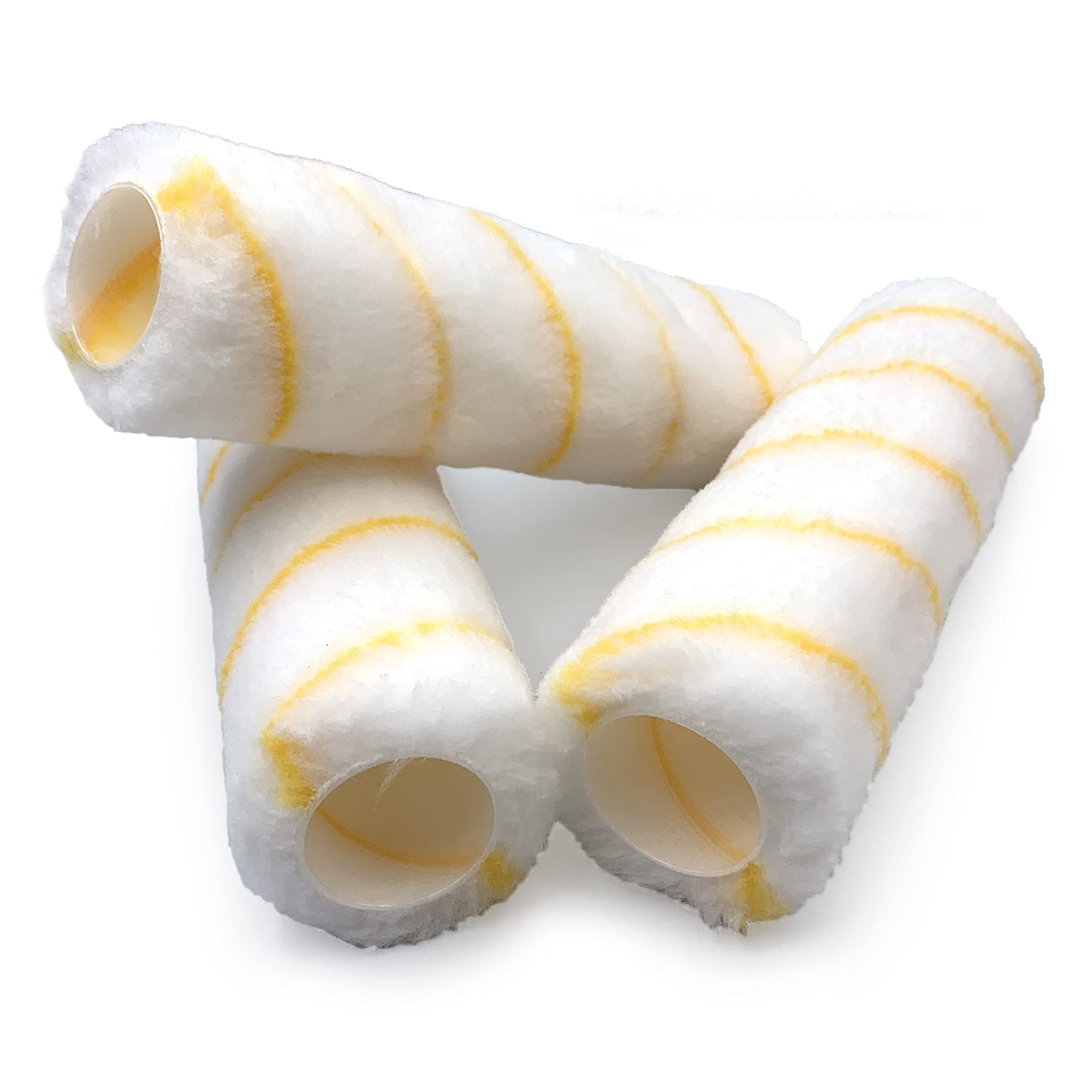 Nicholas Jack 9 inch Roller Sleeves, Pack of 3 Rollers for Painting Walls and Ceilings with 1.5" Standard Fitting − Professional Paint Roller Sleeve for Smooth Finish Emulsion Paint