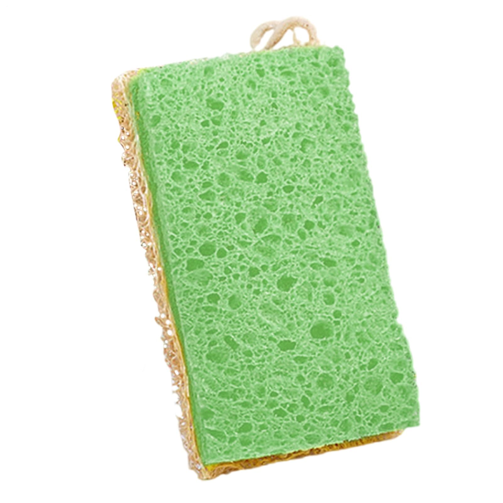 Luffa Cleaning Sponges - Multipurpose Reusable Dish Scrubbers | Versatile Eco-Friendly Natural Cotton and Wood Pulp Dishwashing Sponge for Kitchen, Household, and General Cleaning Tasks
