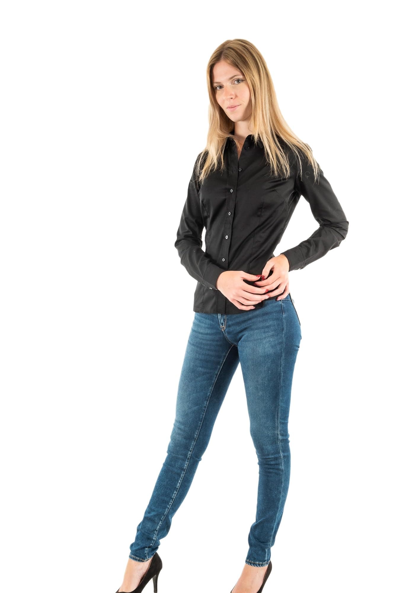 Guess Women's Ls Cate Shirt Button