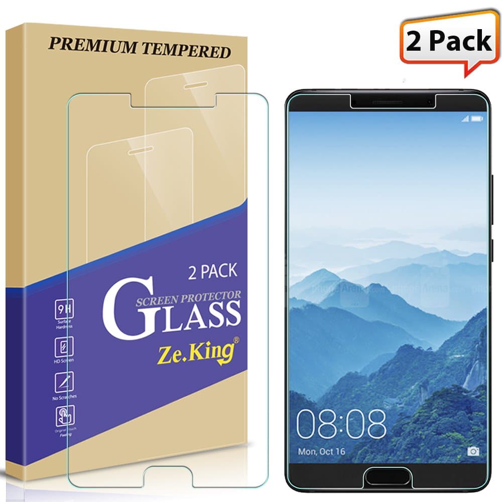 Tempered Glass Screen Protector Compatible with Mate 10-2 Pack