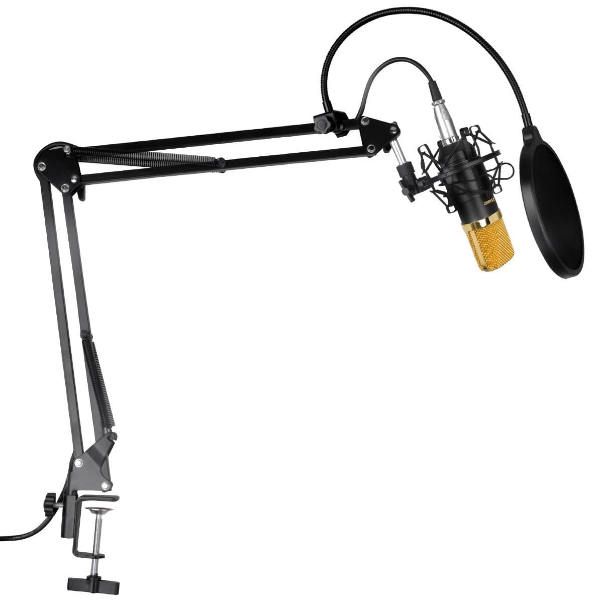 Aokeo AK-60 Professional USB Streaming Podcast PC Microphone With AK-35 Suspension Scissor Arm Stand, Shock Mount, Pop Filter, Foam Cover, for Skype, YouTuber, Karaoke, Gaming, Recording, Discord