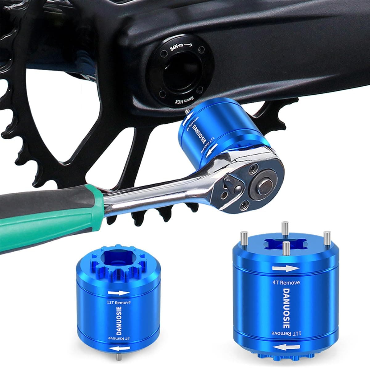 2 in 1 Crank Arm Cap Removal Installation Tool, Crank Adjusting Cap Tool Compatible with SRAM Dub, Shimano XTR M9100 Crank Arm Dub Cap, Bicycle Crank arm Bolt Tool, Bike Crank Extractor