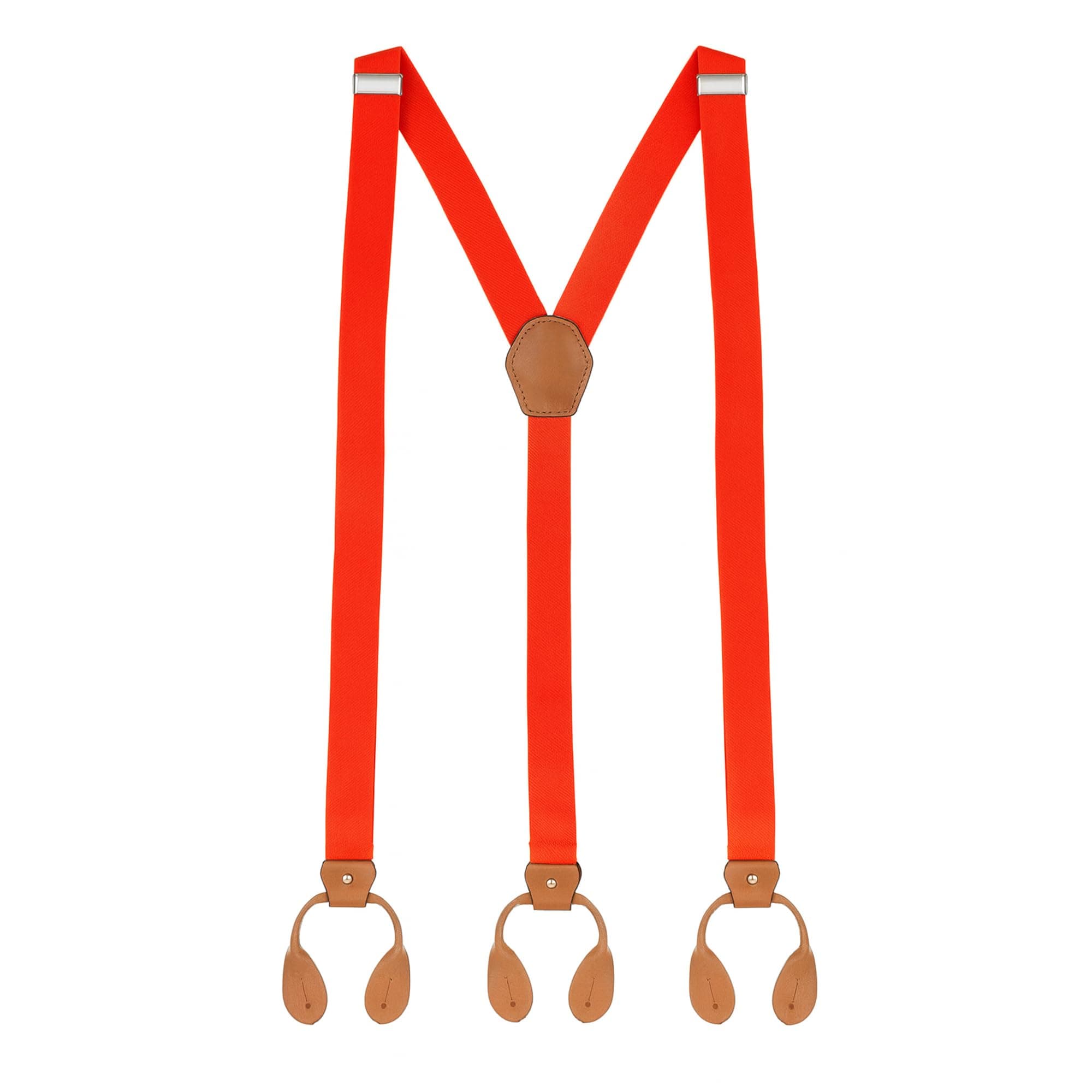 Trimming Shop 25mm Men's Suspender Braces - Y Back Elasticated Adjustable Suspenders Button Hole Braces - Fashion Accessory for Parties, Weddings, Casual, Formal Events