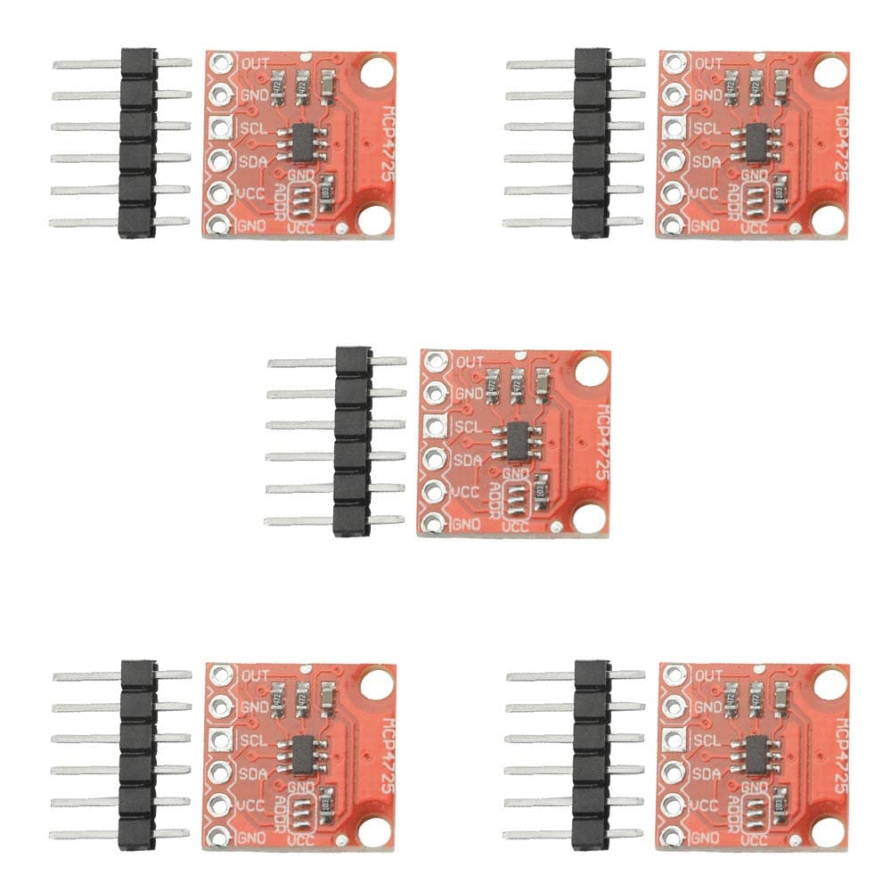 BGTXINGI 5PCS MINI MCP4725 Module I2C DAC Breakout Development Board 2.7V to 5.5V Supply Compatible Programming with EEPROM
