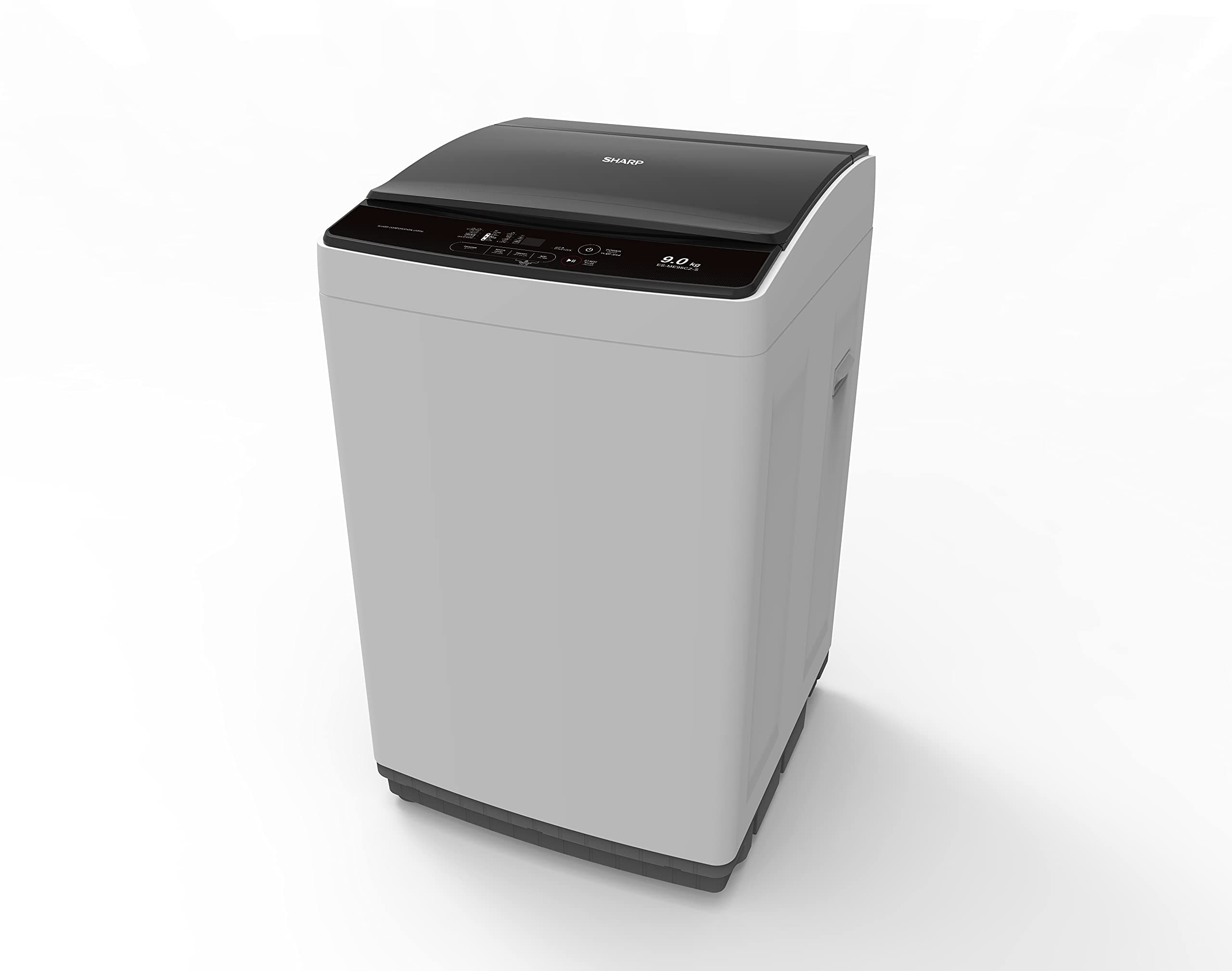 Sharp 9Kg Top Load Fully Automatic Stainless Steel Tub Washing Machine with Child Lock ES-ME95CZ-S, Light Grey
