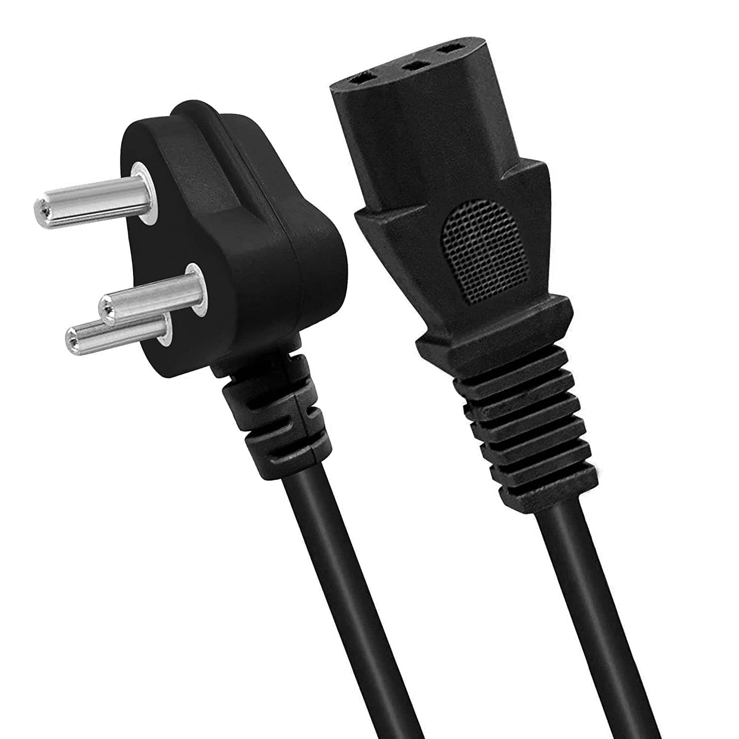 NISHTECH Computer Power Cable Cord for Desktops, PCs, Printers, and Monitors - IEC Mains Cable (1.5M, Black)