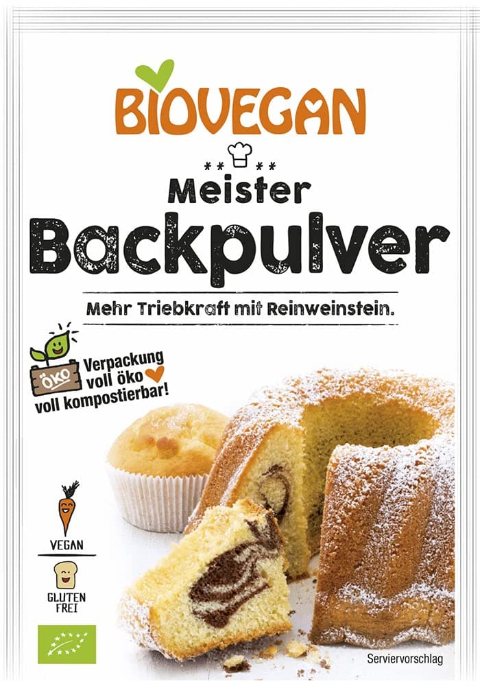 Organic Gluten Free Baking Powder 'Master' with Tapioca Pack of 3 x 17G | Superior Motor Strength | Universal - Phosphate Free - Corn Starch Free